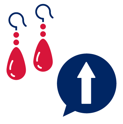 A pictogram of jewellry